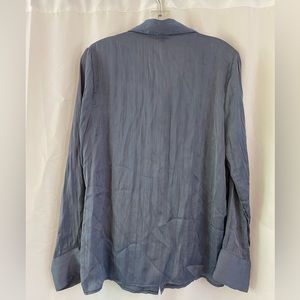 SNO SKINS Spring/Summer Collection Designer Print Crinkle Button-Down Shirt with Tab Sleeves (Graffiti)